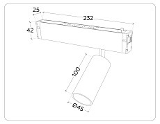 Трековый светодиодный светильник Ambrella Light Track System Magnetic 220V GL1213 2