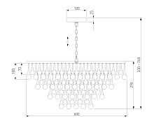 Подвесная люстра Bogates Gutta 476/8 a068863 1