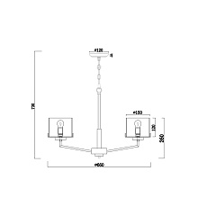 Подвесная люстра Freya Karen FR5096PL-05CH 1