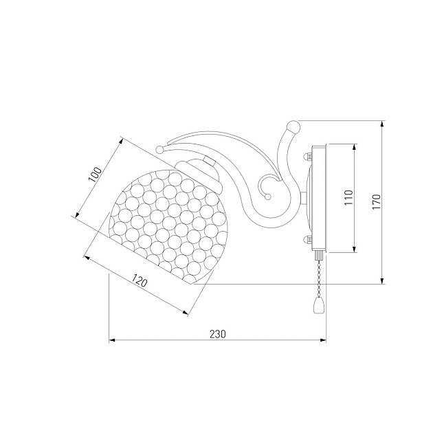 Бра Eurosvet 7777/1 золото Фото № 2
