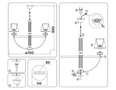 Подвесная люстра Ambrella Light High Light Classic LH71251 1