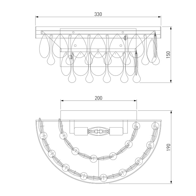 Бра Eurosvet Sophie 60165/2 латунь изображение 2 Бра Eurosvet Sophie 60165/2 латунь Фото № 2