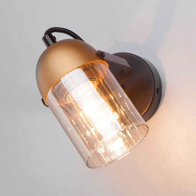 Настенный светильник Eurosvet 20122/1 черный/золото изображение 3 Настенный светильник Eurosvet 20122/1 черный/золото Фото № 3