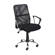 Офисное кресло AksHome Gamma черный + черный, сетка + ткань 84768