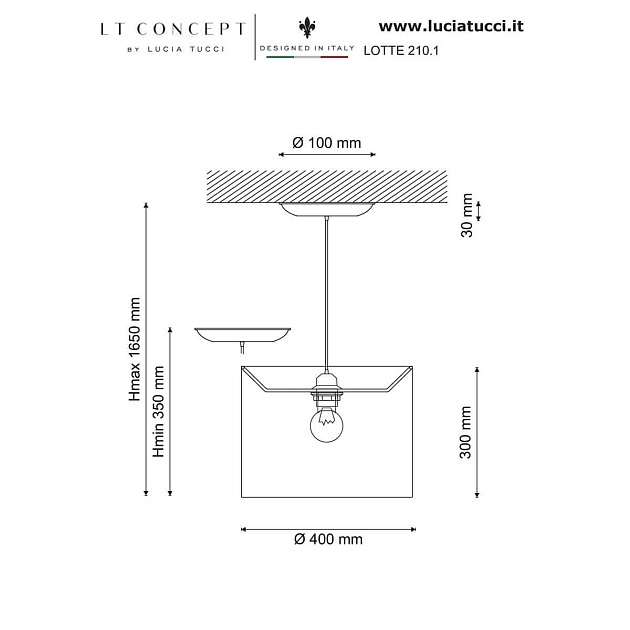 Подвесной светильник Lucia Tucci Lotte 211.1 Фото № 2