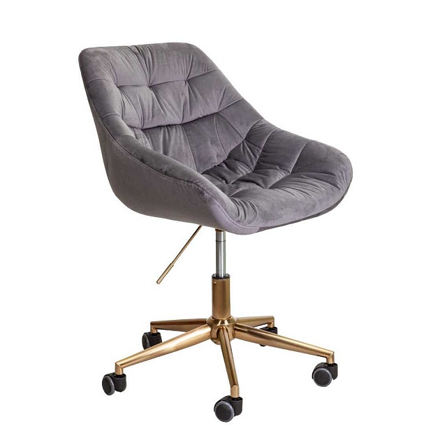 Поворотное кресло AksHome Bali темно-серый, велюр 62697 изображение 1 Поворотное кресло AksHome Bali темно-серый, велюр 62697 Фото № 1