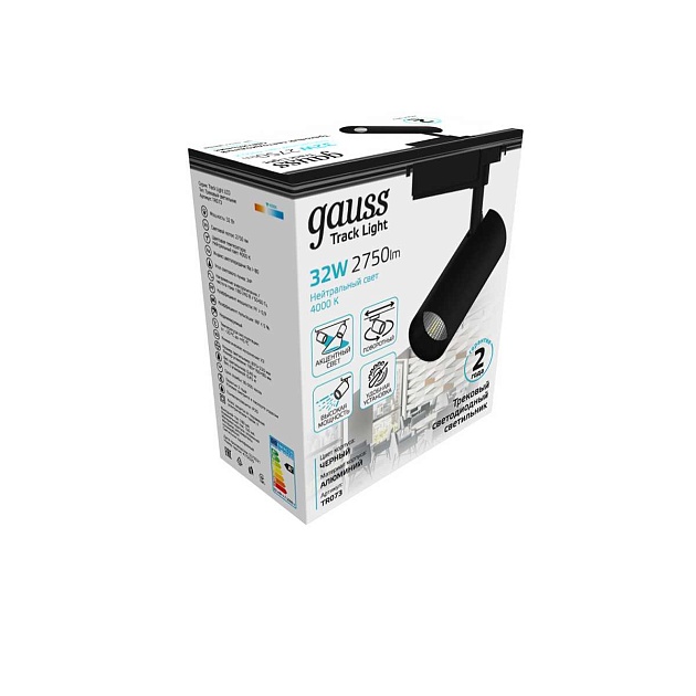 Трековый светодиодный светильник Gauss Track Light Led TR073 Фото № 2