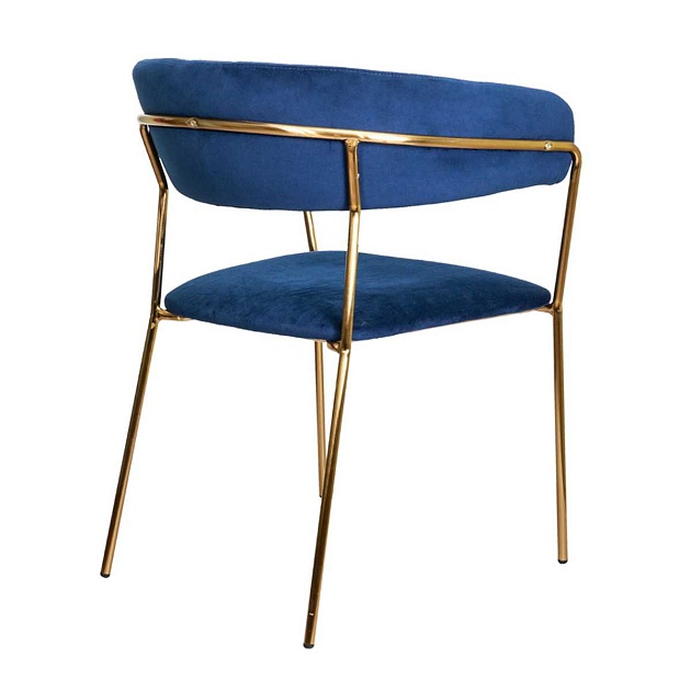 Кресло AksHome Geneva синий, велюр 62672 изображение 4 Кресло AksHome Geneva синий, велюр 62672 Фото № 4