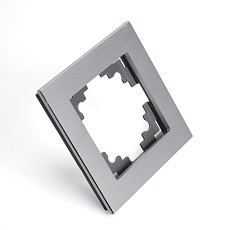 Рамка 1-местная, серебро, STEKKER, MFR00-7001-03, серия Катрин, серебро 50011 4