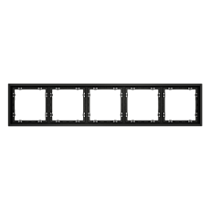 Рамка пластиковая Voltum S70 на 5 постов, (черный матовый) VLS100508