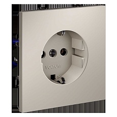 Розетка встраиваемая Voltum S70 с заземлением 16А, (кашемир) VLS040103 1