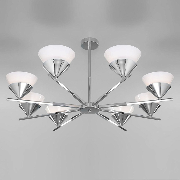 Потолочная люстра Eurosvet Rylee 70138/8 хром изображение 5 Потолочная люстра Eurosvet Rylee 70138/8 хром Фото № 5