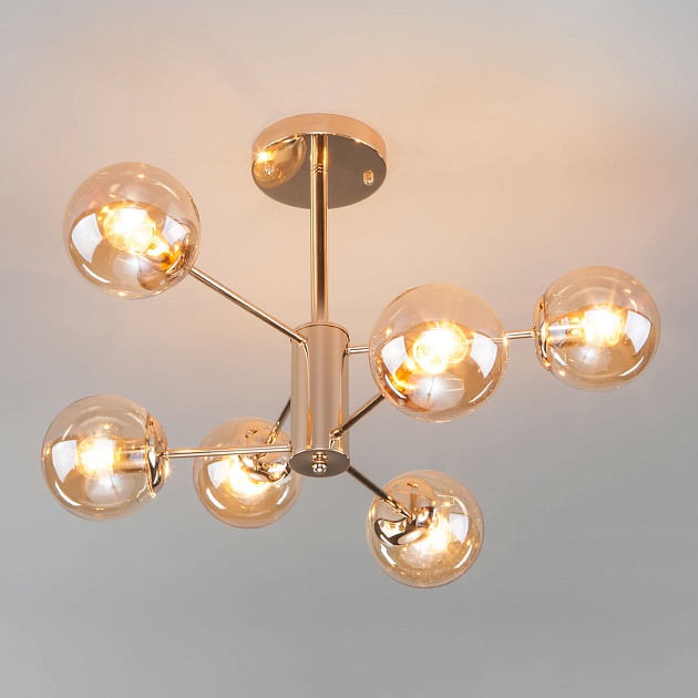 Потолочная люстра Eurosvet Ascot 30166/6 золото изображение 4 Потолочная люстра Eurosvet Ascot 30166/6 золото Фото № 4