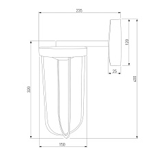 Уличный настенный светодиодный светильник Elektrostandard Ritz 35183/D a068269 1