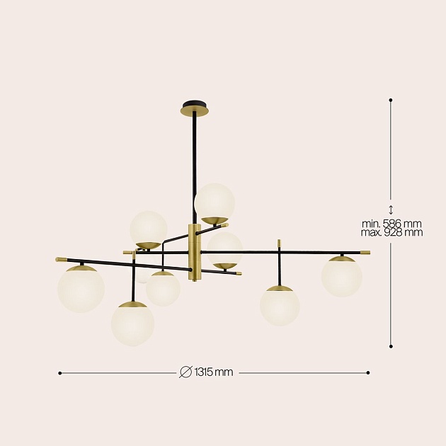 Подвесной светильник Maytoni Nostalgia MOD048PL-09G Фото № 12