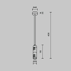 Крепление потолочное Maytoni Technical Accessories for tracks Flarity TRA158C-D1-B 1
