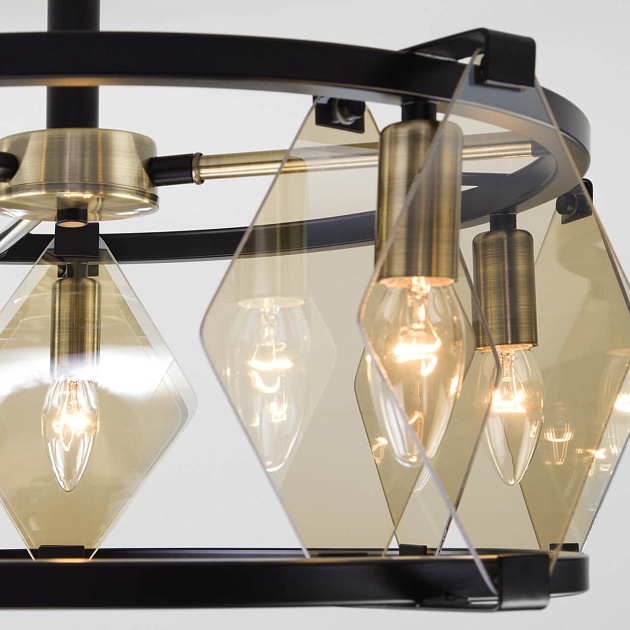 Потолочная люстра Eurosvet Aragon 60126/5 черный Smart изображение 4 Потолочная люстра Eurosvet Aragon 60126/5 черный Smart Фото № 4