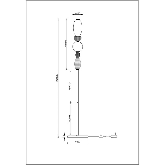 Торшер Divinare Ambra 5016/17 PN-20 Фото № 2