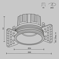 Встраиваемый светодиодный светильник Maytoni Round DL058-7W4K-TRS-BS 1