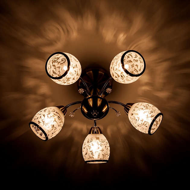 Подвесная люстра Eurosvet 30026/5 античная бронза изображение 4 Подвесная люстра Eurosvet 30026/5 античная бронза Фото № 4