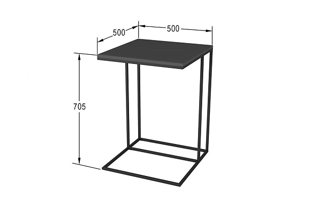 Приставной стол Калифорния Хайгрет графит 4085894503 Фото № 4