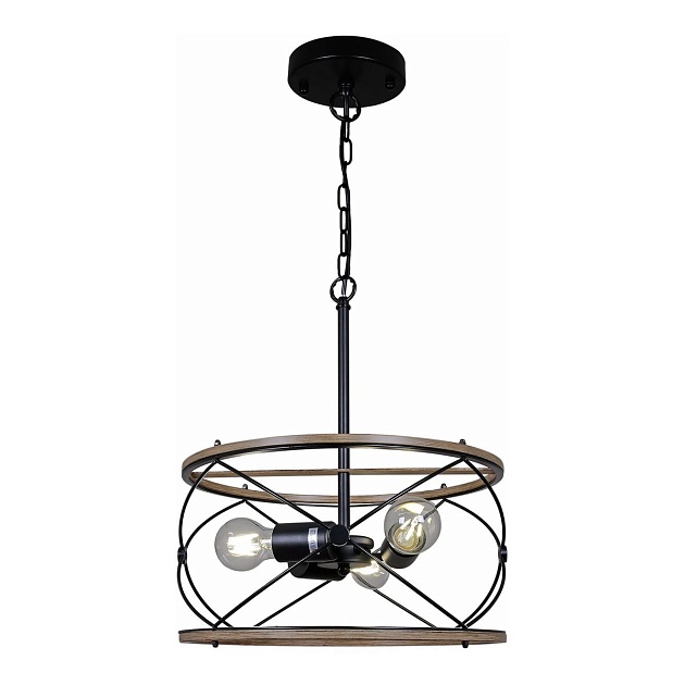 Подвесная люстра Illumico IL1008-3P-05 BK Wood Фото № 1