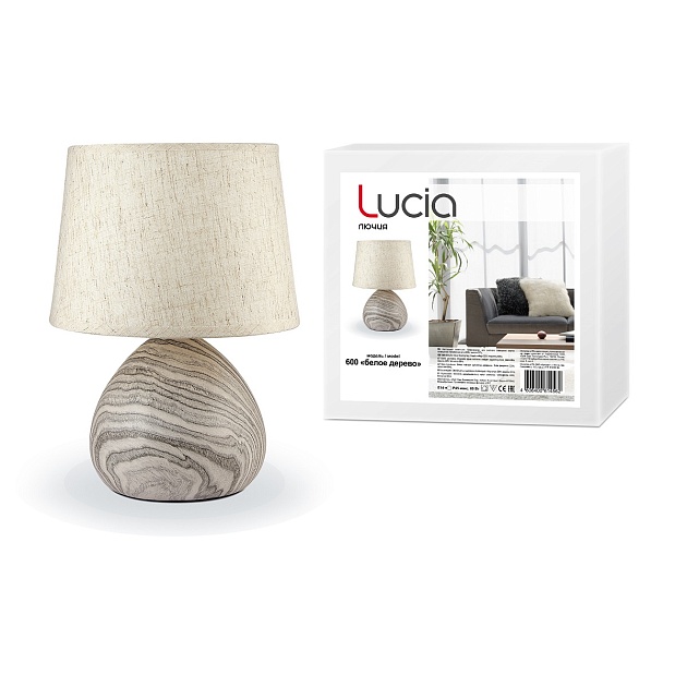 Настольная лампа Lucia Белое дерево 600 4606400614562 Фото № 2
