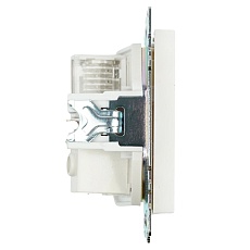 Розетка телевизионная TV + компьютерная RJ-45 Stekker Катрин GLS00-7106-01 белая 49181 3