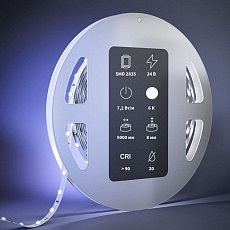 Светодиодная лента Maytoni 7,2W/m 60LED/m 2835SMD холодный белый 5M 201026 1