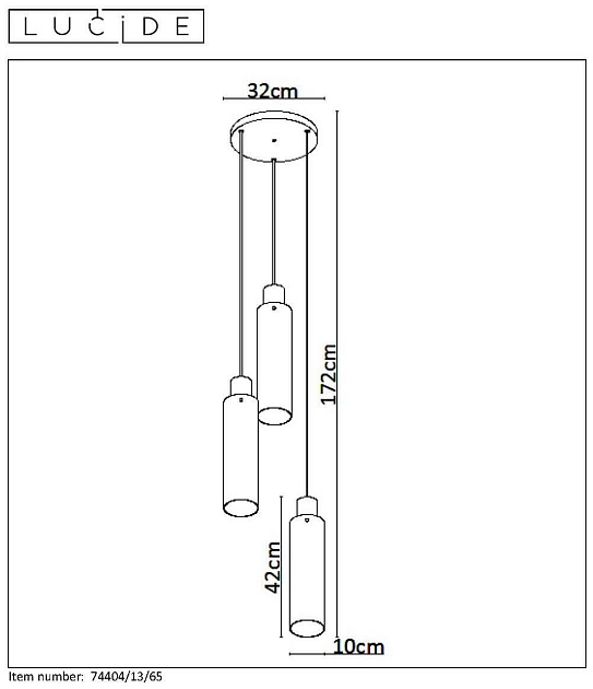 Подвесная люстра Lucide Orlando 74404/13/65 изображение 8 Подвесная люстра Lucide Orlando 74404/13/65 Фото № 8
