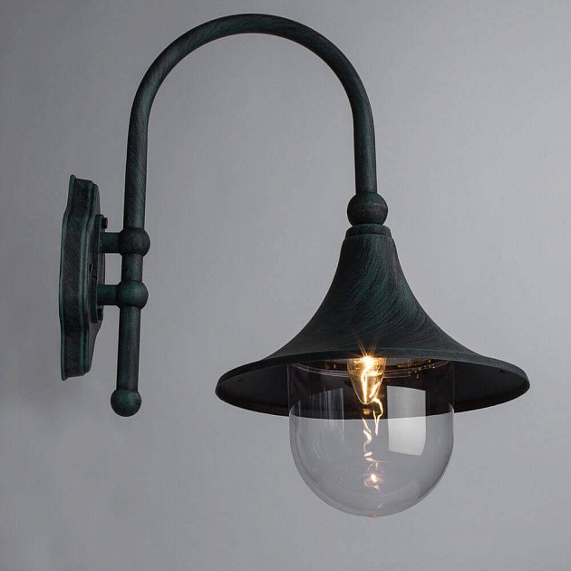 Уличный настенный светильник Arte Lamp Malaga A1082AL-1BG Фото № 3