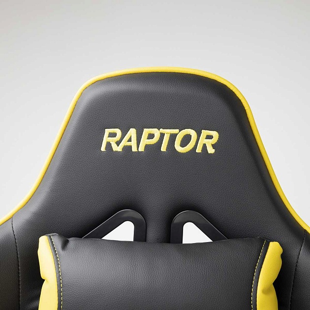 Игровое кресло AksHome Raptor желтый + черный, экокожа 45722 изображение 7 Игровое кресло AksHome Raptor желтый + черный, экокожа 45722 Фото № 7
