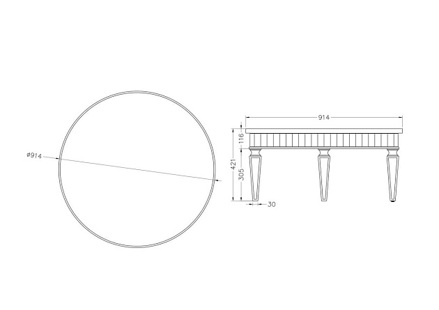 Журнальный стол Garda Decor KFC247 Фото № 2