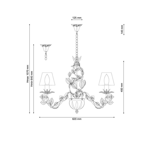 Подвесная люстра Lucia Tucci Fiori Di Rose 108.6 Фото № 2