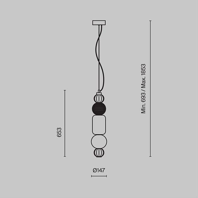 Подвесной светодиодный светильник Maytoni Collar P069PL-L35CH3K изображение 8 Подвесной светодиодный светильник Maytoni Collar P069PL-L35CH3K Фото № 8