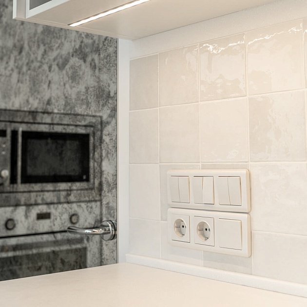 Выключатель двухклавишный проходной Werkel перламутровый рифленый W1122013 4690389160950 Фото № 6