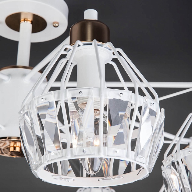 Потолочная люстра Eurosvet 70075/8 белый изображение 4 Потолочная люстра Eurosvet 70075/8 белый Фото № 4