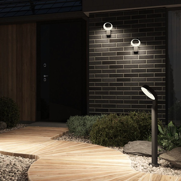 Уличный настенный светодиодный светильник Denkirs Sanvik DK9712-BK Фото № 6