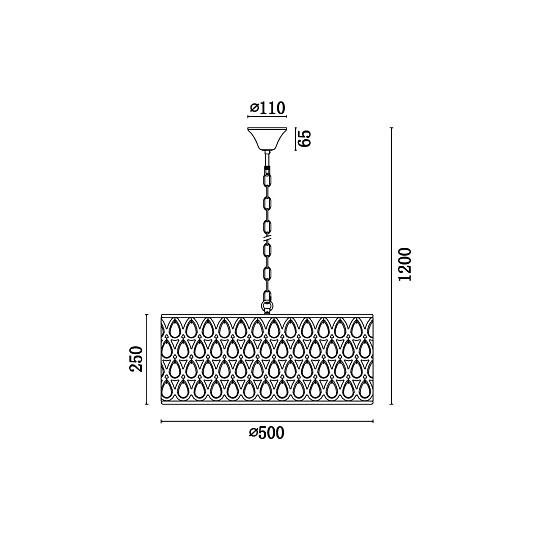 Подвесная люстра Vele Luce Donna VL4064P05 Фото № 4