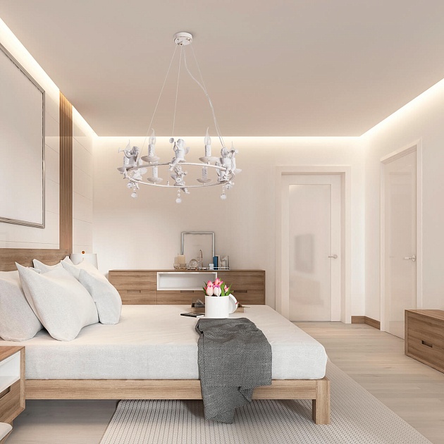 Подвесная люстра Arte Lamp Amur A1133SP-6WG изображение 6 Подвесная люстра Arte Lamp Amur A1133SP-6WG Фото № 6