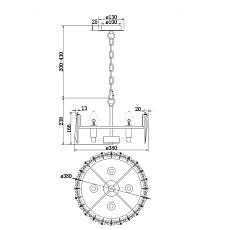Подвесная люстра Maytoni Puntes MOD043PL-04CH 1