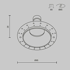 Встраиваемый светильник Maytoni Technical Downlight Share DL126-GU10-TRS-W 2