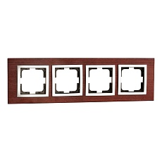Рамка 4-постовая Mono Electric Style черешня 107-500000-163