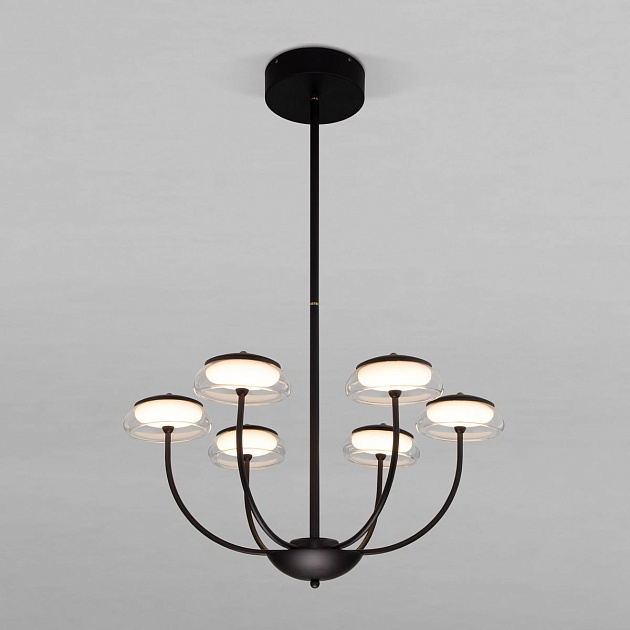 Подвесная светодиодная люстра Eurosvet Fungo 50388 LED черный Фото № 1