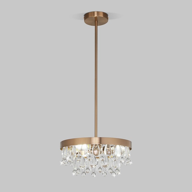 Подвесная люстра Eurosvet Sophie 60165/3 латунь изображение 1 Подвесная люстра Eurosvet Sophie 60165/3 латунь Фото № 1