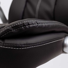 Кресло руководителя AksHome Bond черный с белой прострочкой, экокожа 79327 4