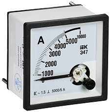 Амперметр Э47 5000/5А класс точности 1,5 72х72мм IEK IPA10-6-5000-E