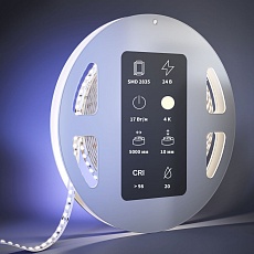 Светодиодная лента Maytoni 17W/m 168LED/m 2835SMD дневной белый 5M 201092 2