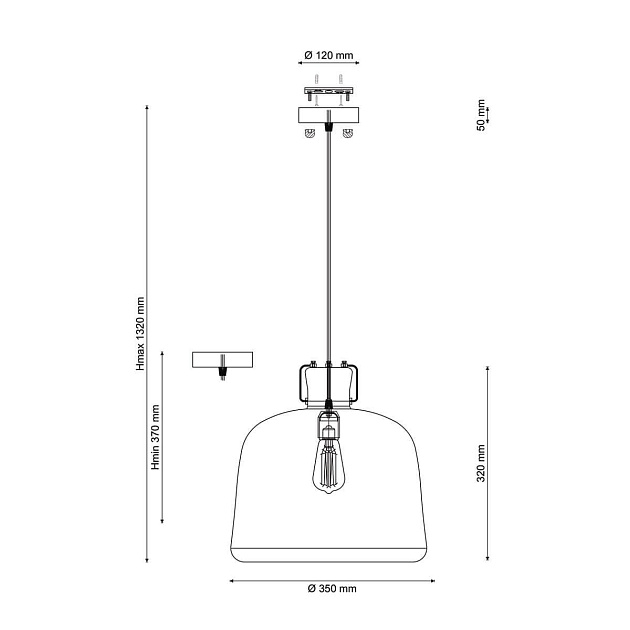 Подвесной светильник Lucia Tucci Narni 1940.1 White Фото № 2