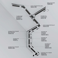 Шинопровод встраиваемый магнитный Maytoni Technical Exility Busbur TRX034-422B 1
